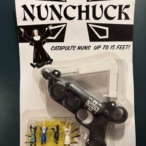 Nunchuck Gun Catapult for 4 Nuns, Up to 15 Ft Range by Accoutrements